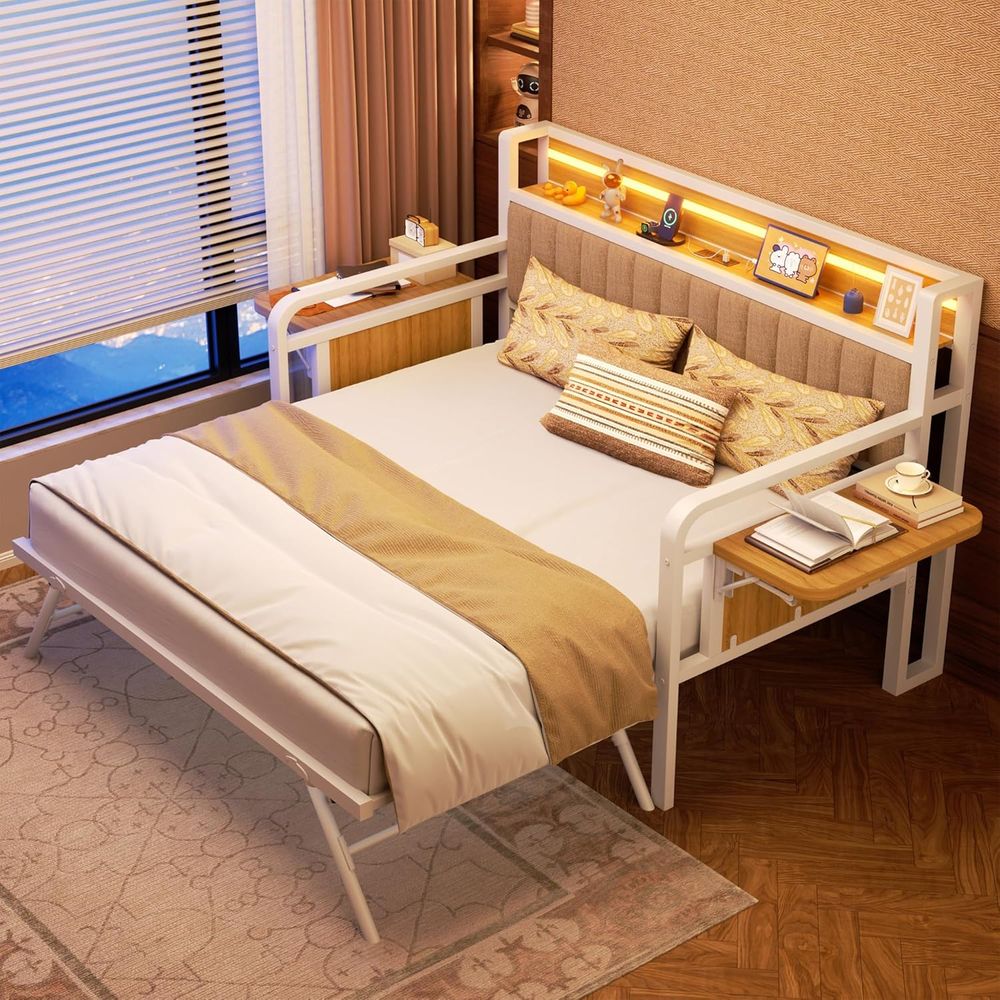 Furniture Lighting & Decor Magazine - Daybed dengan Trundle dan Lampu LED,