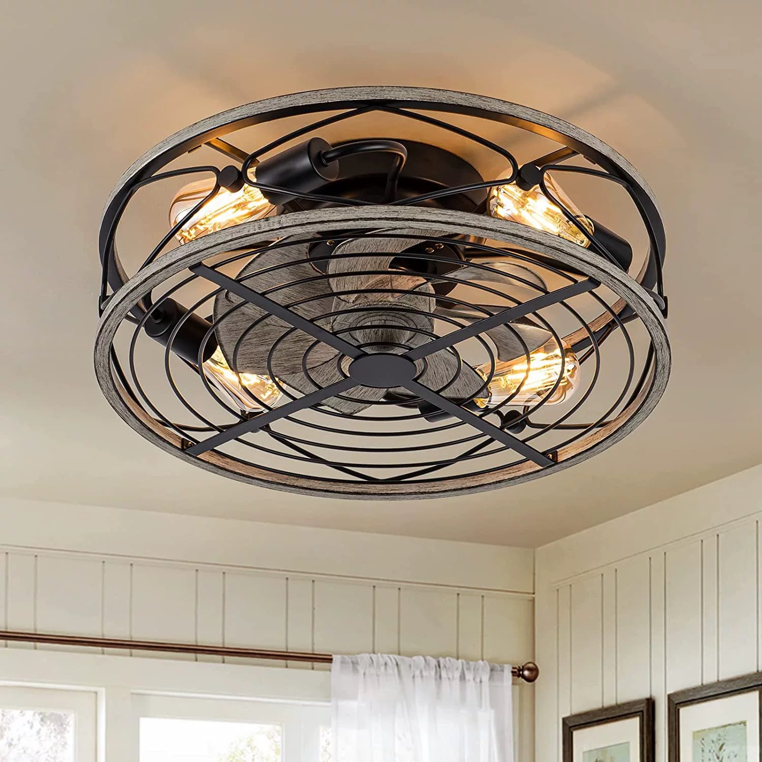 Decor Lighting Fans - Kipas Langit-langit Pintar dengan Lampu Remote