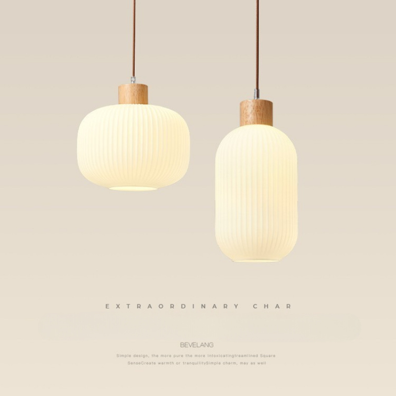Decor Lighting Fixtures - Lampu Gantung Kaca Putih Modern Lampu