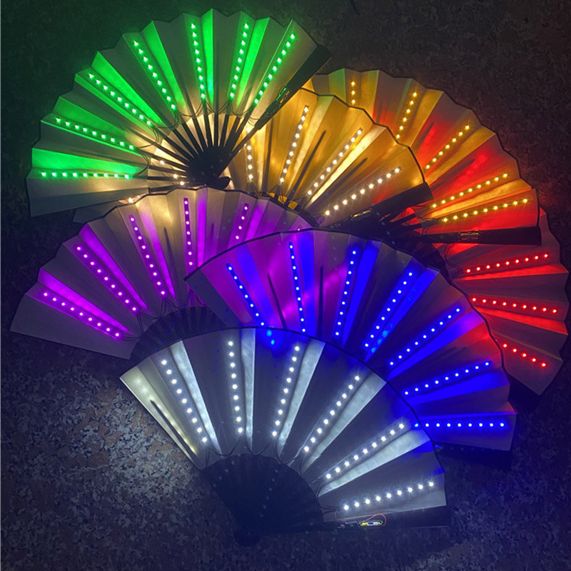 Decor Lighting Fans - Kipas Tangan Lipat dengan Lampu Led