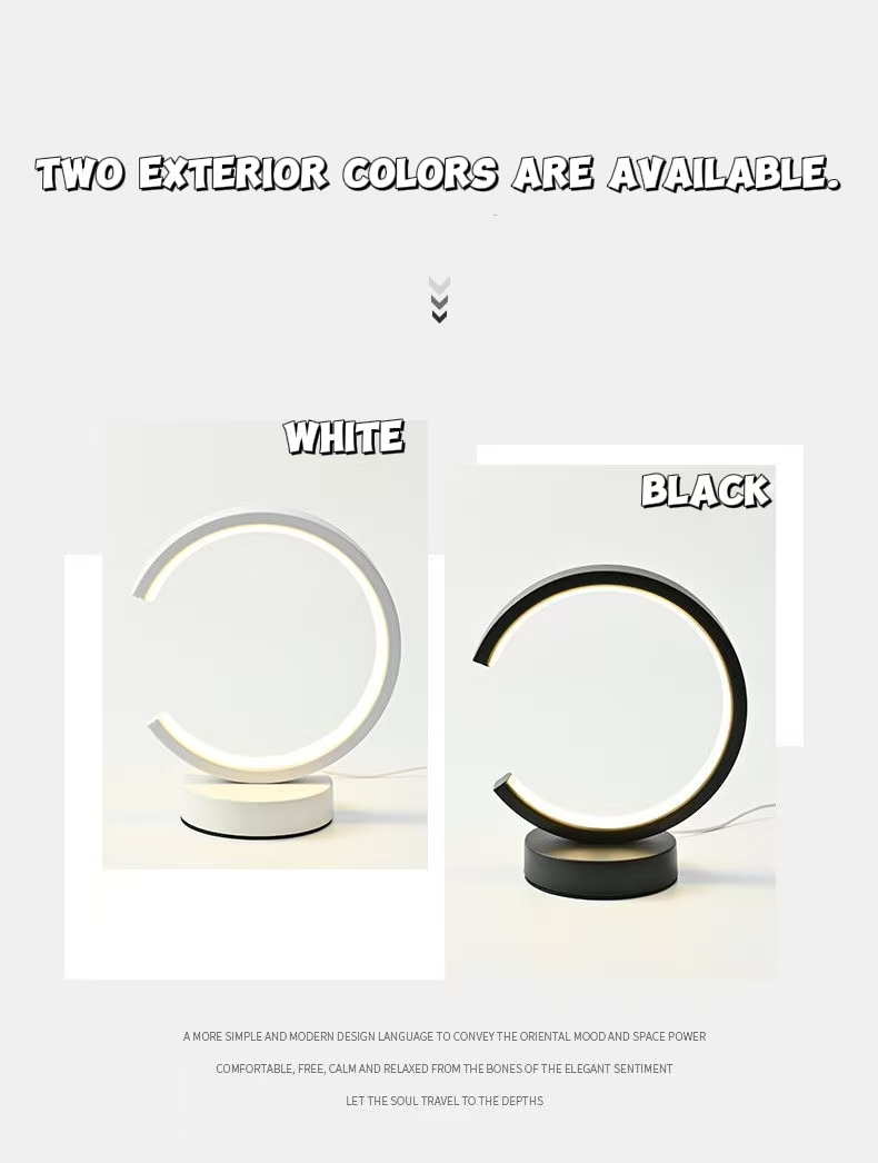 Lighting Decor Living Room - Lampu Meja Cincin Sederhana LED 20CM