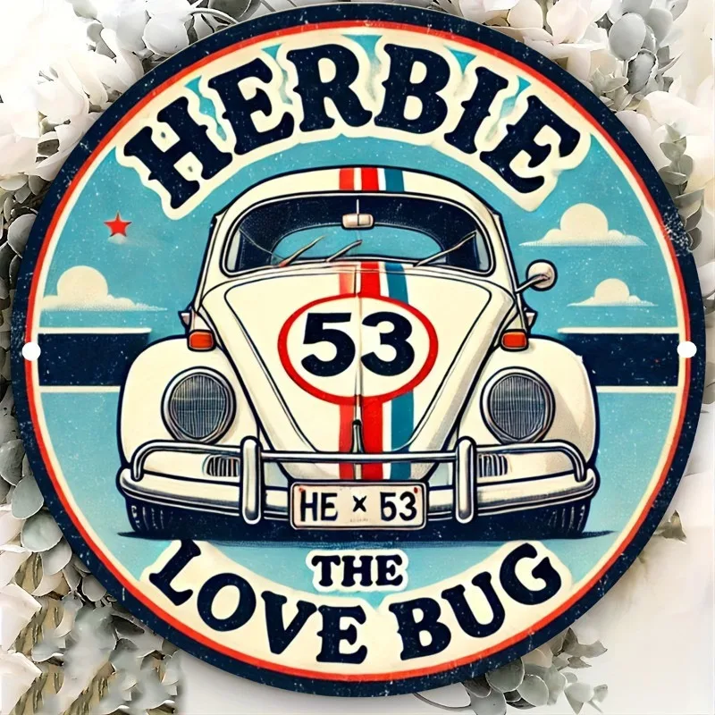 Lighting Bug Decor - Dekorasi Dinding Logam Vintage Herbie Love