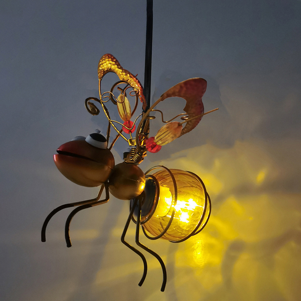 Solar Powered Hanging Bees Lig - Lighting Bug Decor ulasan dan harga
