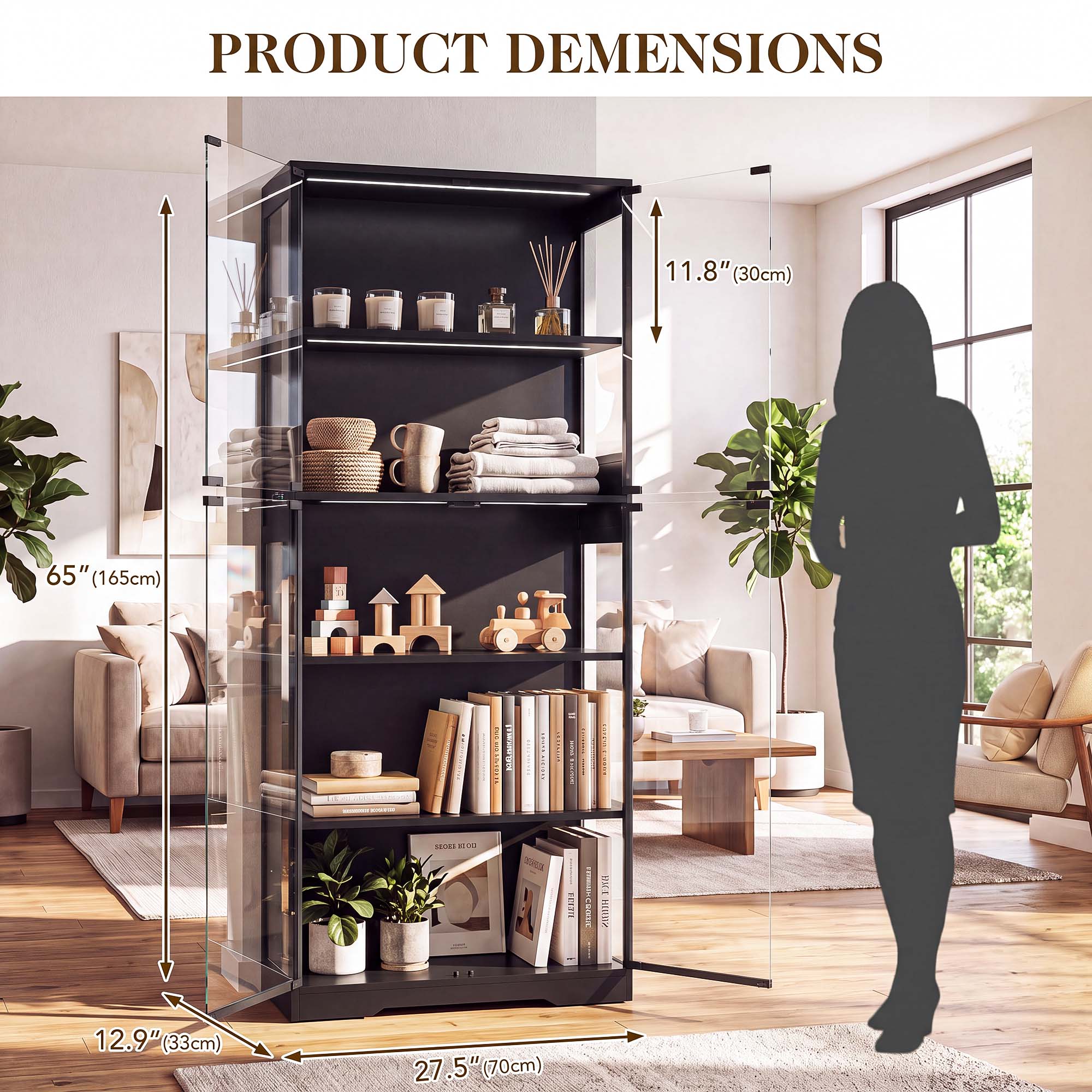 TCGBKAF Lemari Pajangan 5 Ting - Furniture Lighting & Decor Magazine ulasan dan harga