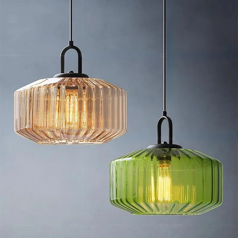 Lampu gantung kaca warna Retro - Decor Lighting Fixtures ulasan dan harga