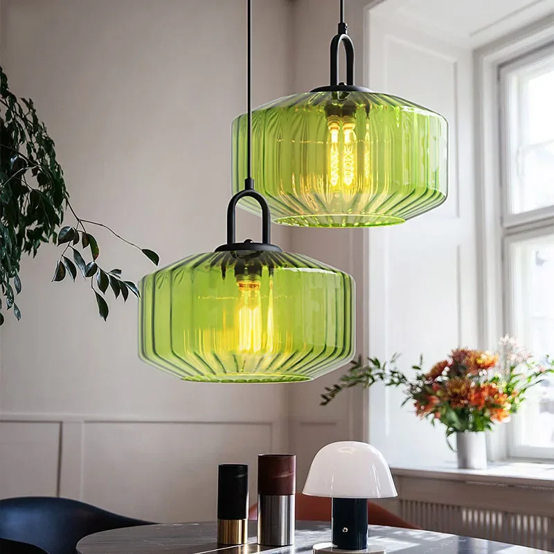 Lampu gantung kaca warna Retro - Decor Lighting Fixtures ulasan dan harga