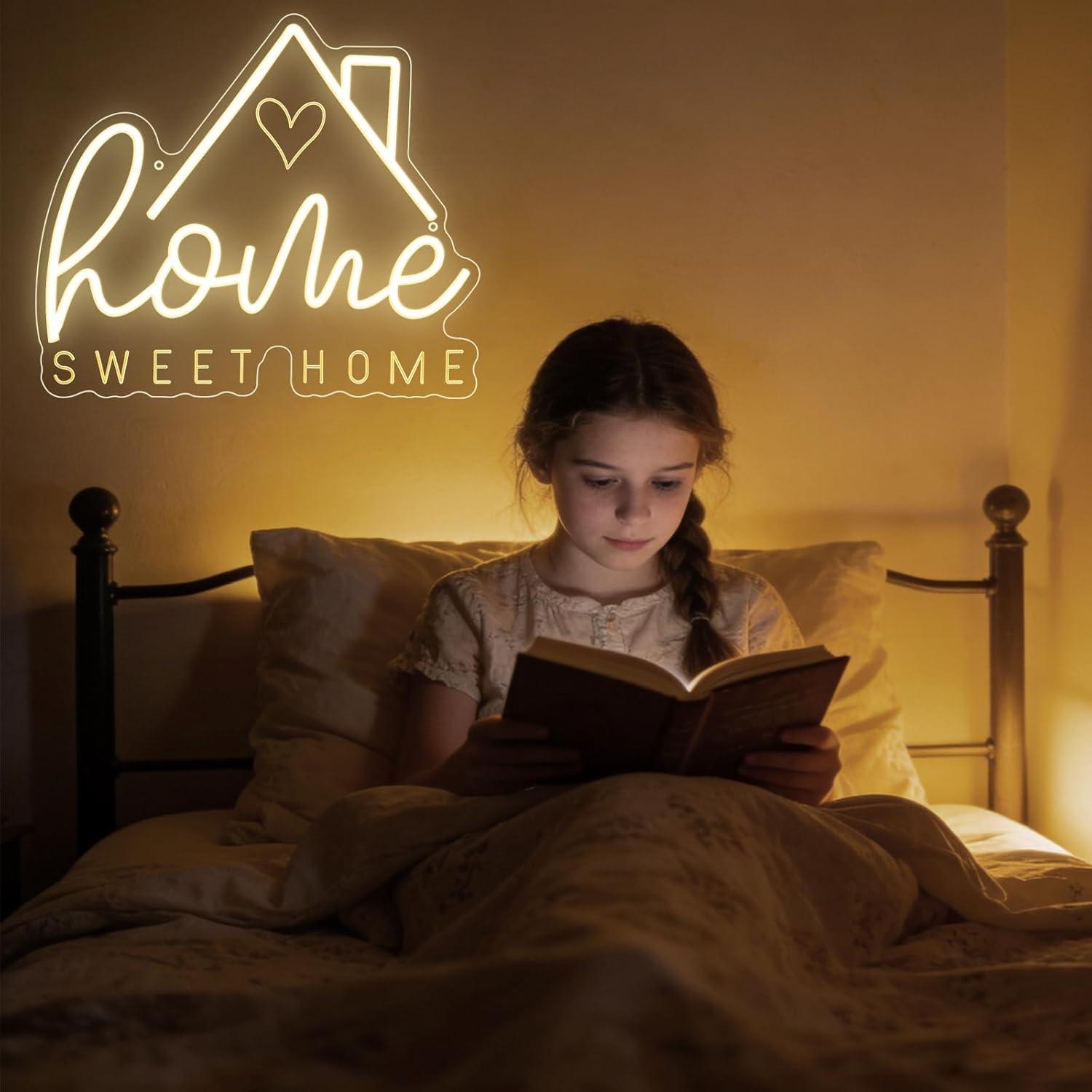 Lampu LED Neon Sweet Home USB  - Lighting Decor Living Room ulasan dan harga
