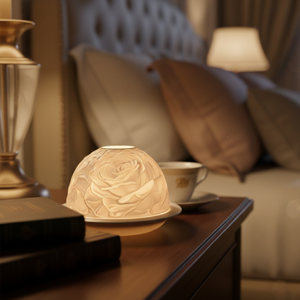 Tempat Lilin Porselen Mawar El - Lighting Decor Living Room ulasan dan harga