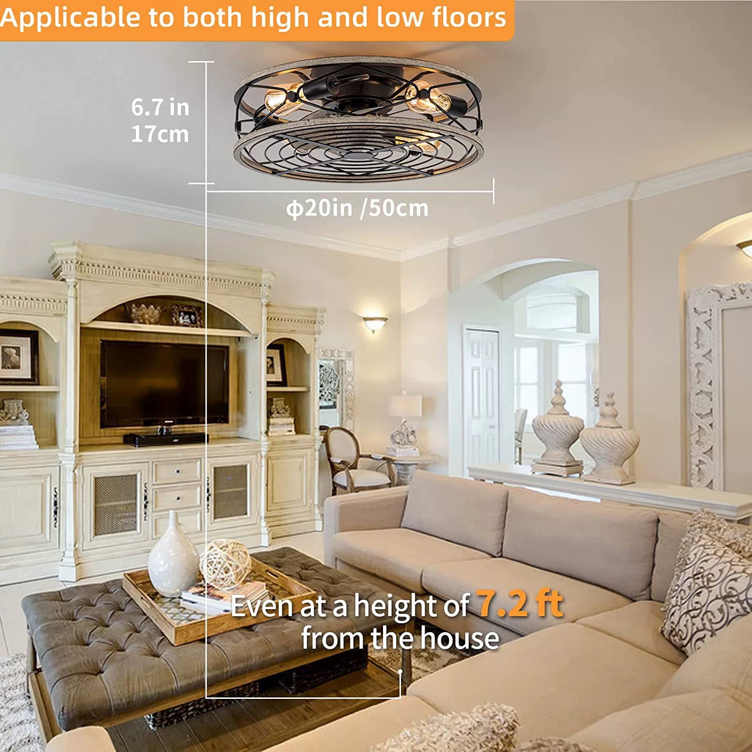 Kipas Langit-langit Pintar den - Decor Lighting Fans ulasan dan harga