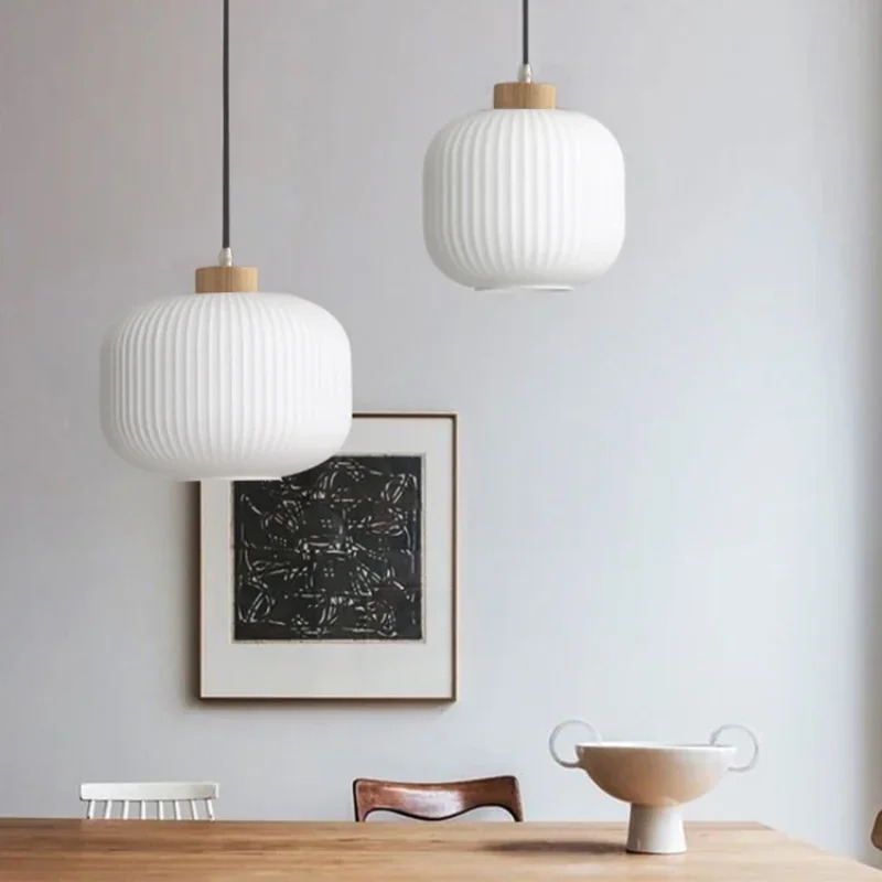 Lampu Gantung Kaca Putih Moder - Decor Lighting Fixtures ulasan dan harga