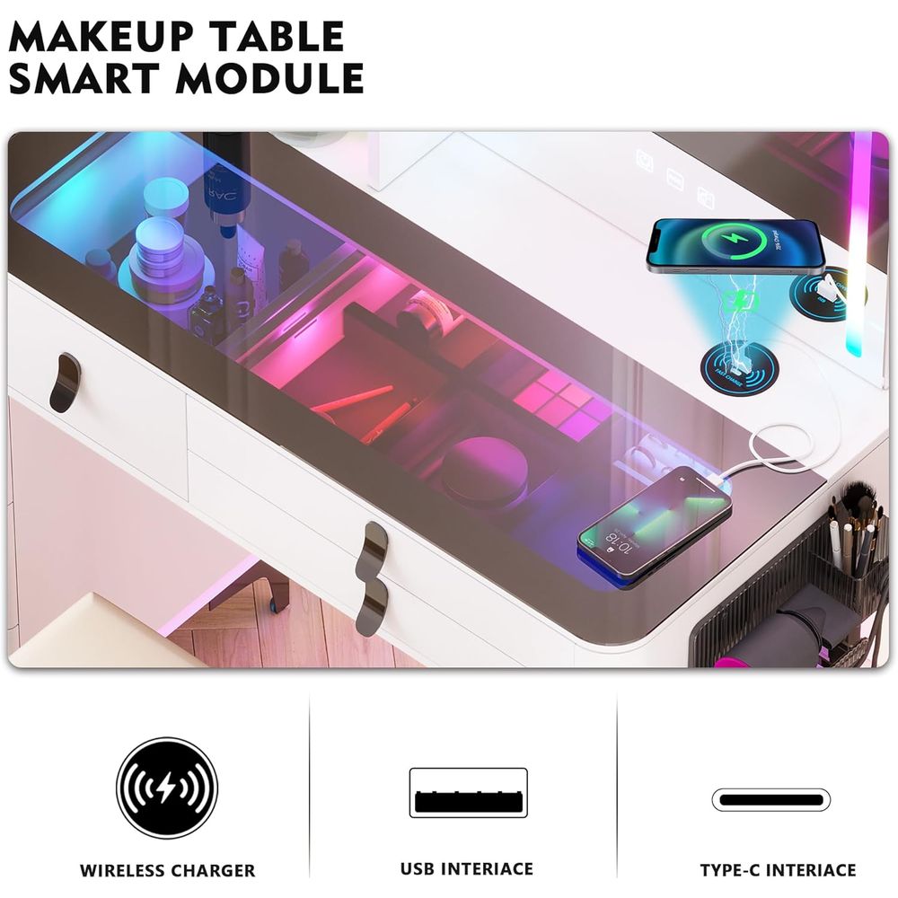 Meja Rias Gurexl RGB dengan St - Furniture Lighting & Decor Magazine ulasan dan harga