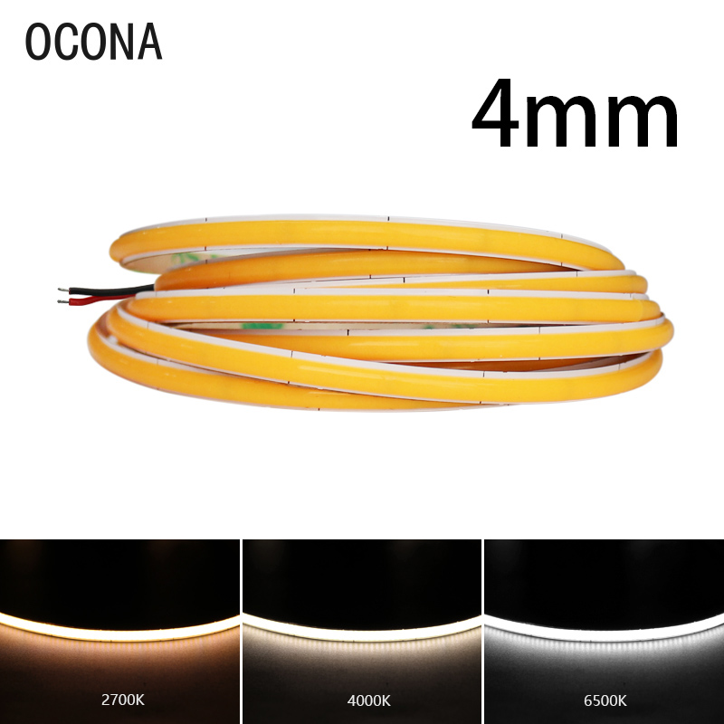 Lampu Strip LED COB sempit 4mm - Lighting Mcqueen Bedroom Decor ulasan dan harga