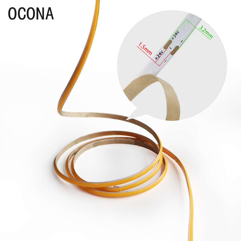 Lampu Strip LED COB sempit 4mm - Lighting Mcqueen Bedroom Decor ulasan dan harga