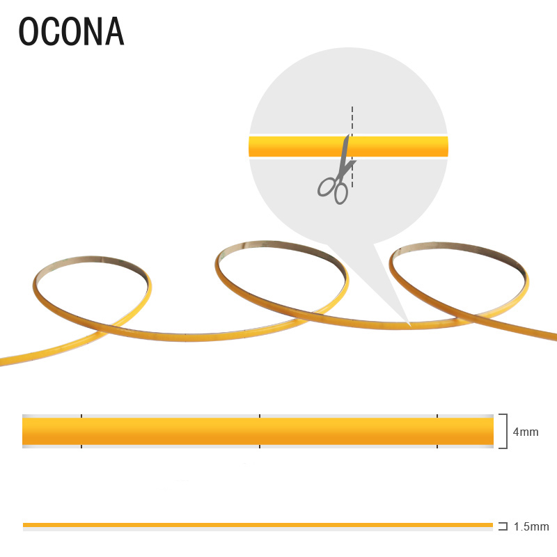 Lampu Strip LED COB sempit 4mm - Lighting Mcqueen Bedroom Decor ulasan dan harga