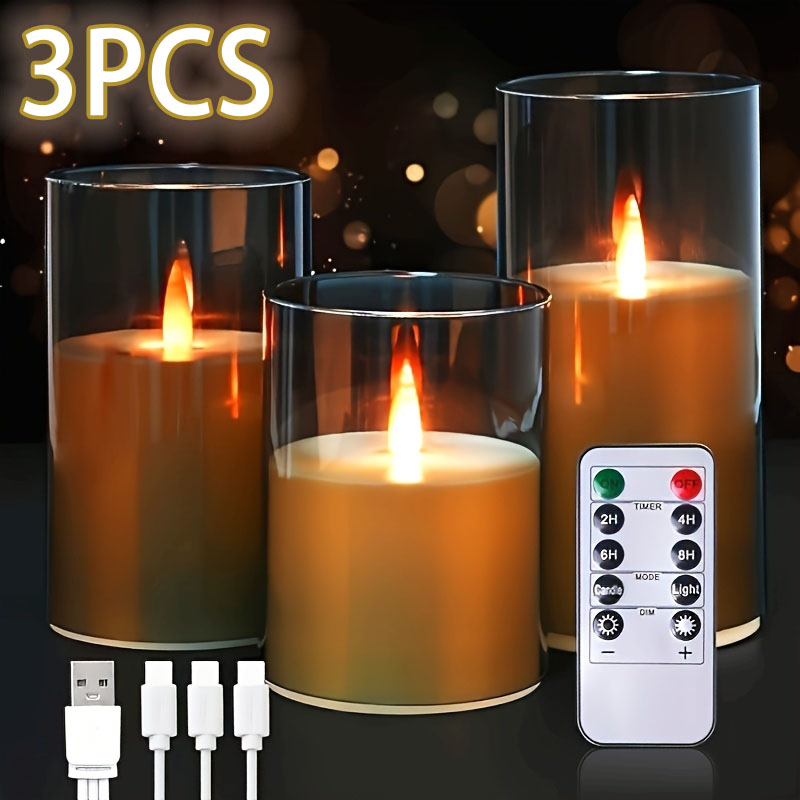 3 Paket Lilin Pilar Palsu Isi  - Lighting Decor Living Room ulasan dan harga