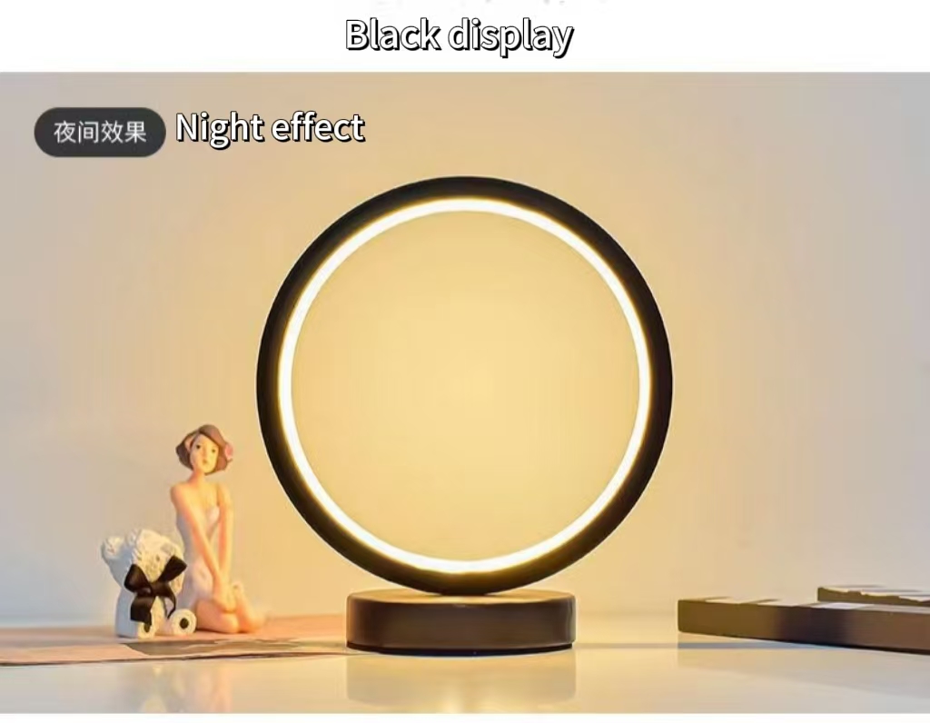 Lampu Meja Cincin Sederhana LE - Lighting Decor Living Room ulasan dan harga