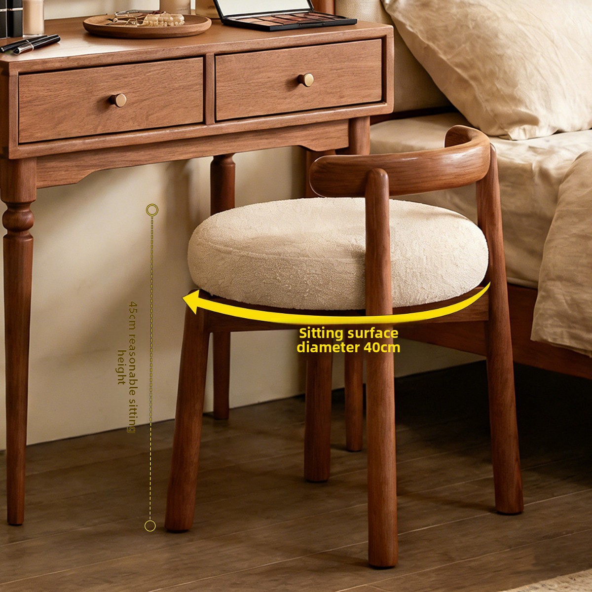 Kursi rias putar kayu solid se - Furniture Lighting & Decor Magazine ulasan dan harga