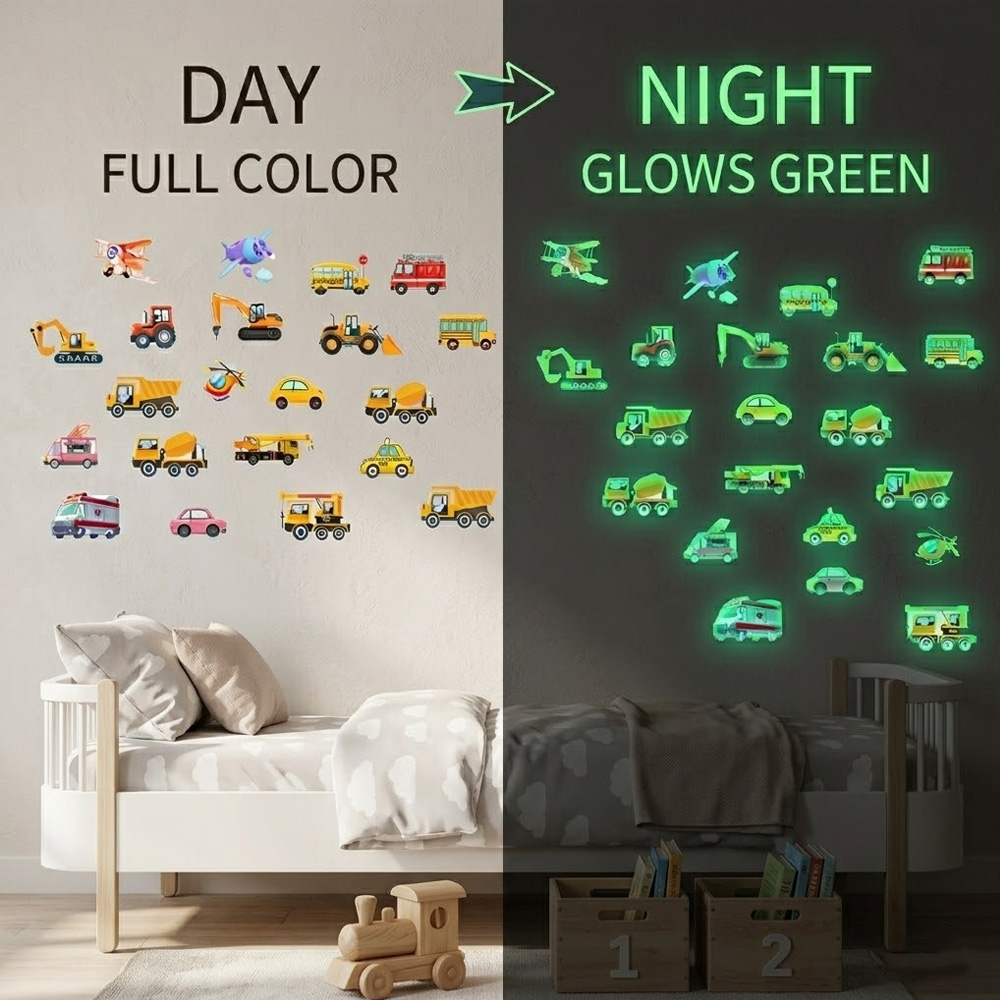 Stiker Dinding Mobil Bercahaya - Lighting Mcqueen Bedroom Decor ulasan dan harga