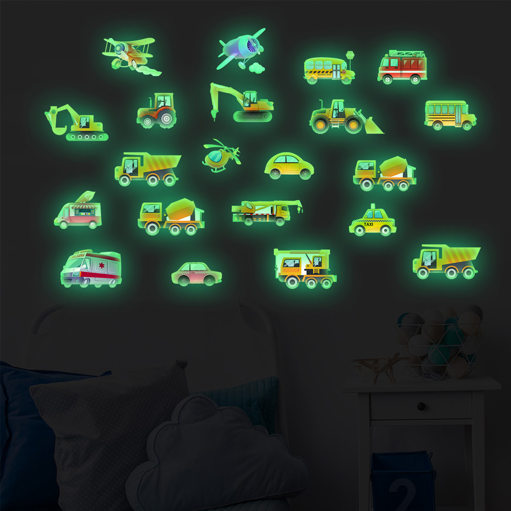 Stiker Dinding Mobil Bercahaya - Lighting Mcqueen Bedroom Decor ulasan dan harga