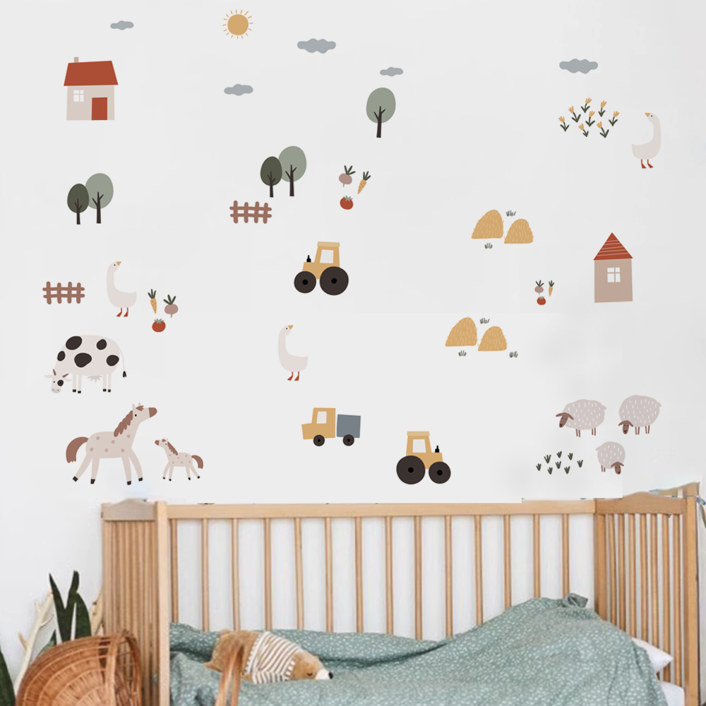 Stiker dinding Boho, kartun lu - Lighting Mcqueen Bedroom Decor ulasan dan harga
