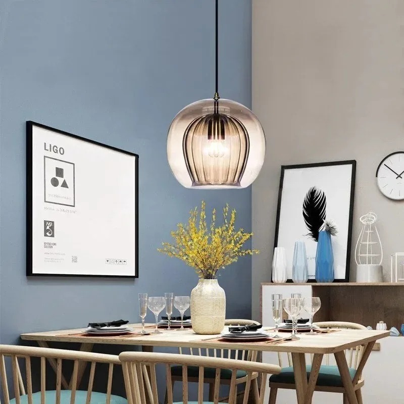 Lampu Gantung Kaca Nordik Lamp - Decor Lighting Fixtures ulasan dan harga