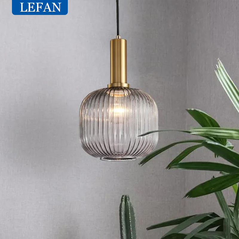 Lampu Gantung Kaca LED Modern  - Decor Lighting Fixtures ulasan dan harga
